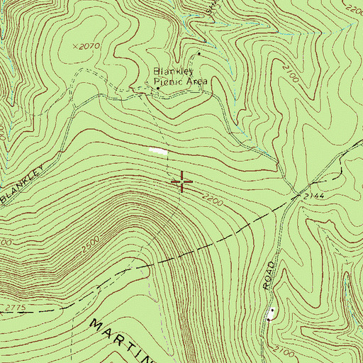 Topographic Map of Cabin Trail, PA