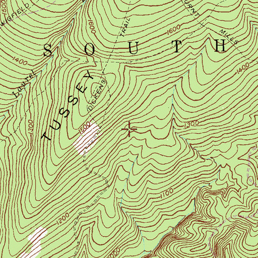 Topographic Map of Gum Spring Trail, PA