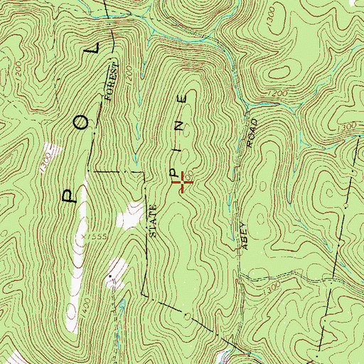 Topographic Map of Browning Trail, PA