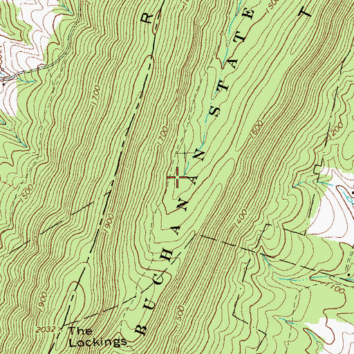 Topographic Map of Big Flat Trail, PA