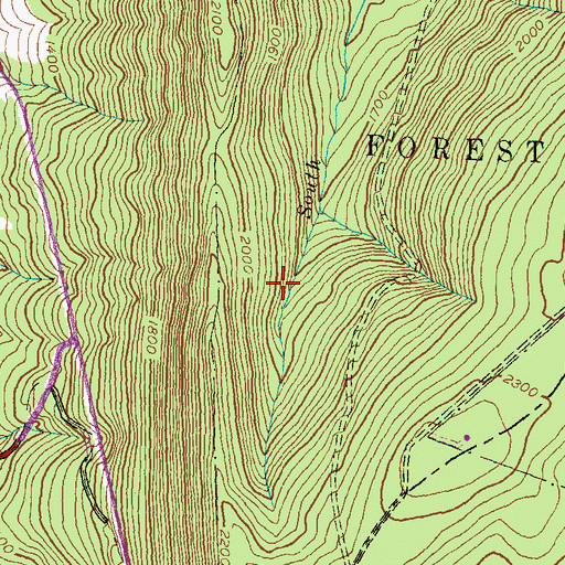 Topographic Map of Lockard Trail, PA