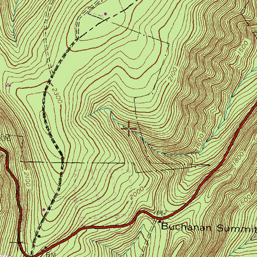 Topographic Map of Lincoln Trail, PA