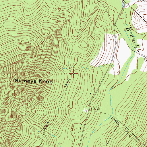 Topographic Map of Cove Trail, PA