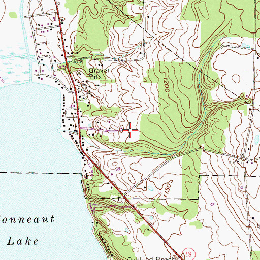 Topographic Map of Iron Wood Golf Course, PA