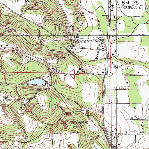 Topographic Map of Industrial School, AL