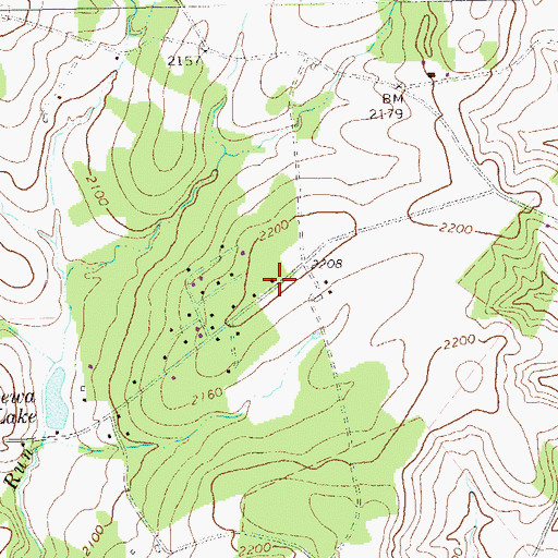Topographic Map of Barklie School, PA