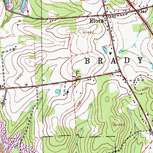 Topographic Map of Thompson School, PA