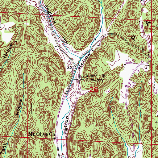 Topographic Map of Infant Hill Cemetery, AL