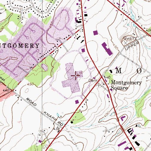 Topographic Map of Montgomeryville Mall, PA