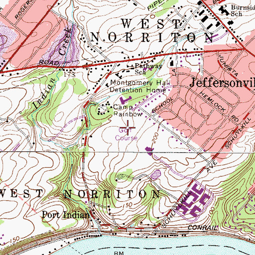 Topographic Map of Westover Golf Course, PA