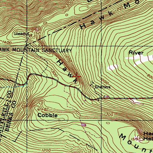 Topographic Map of South Lookout, PA