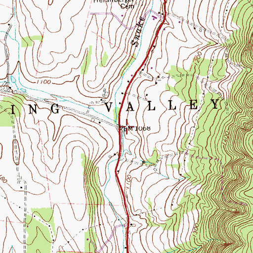 Topographic Map of Valley Mill, PA