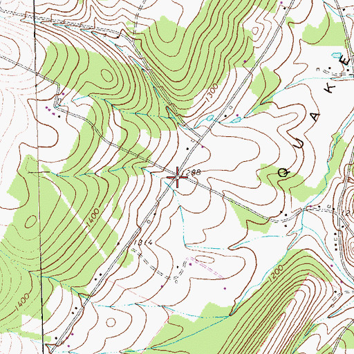 Topographic Map of Moore School (historical), PA