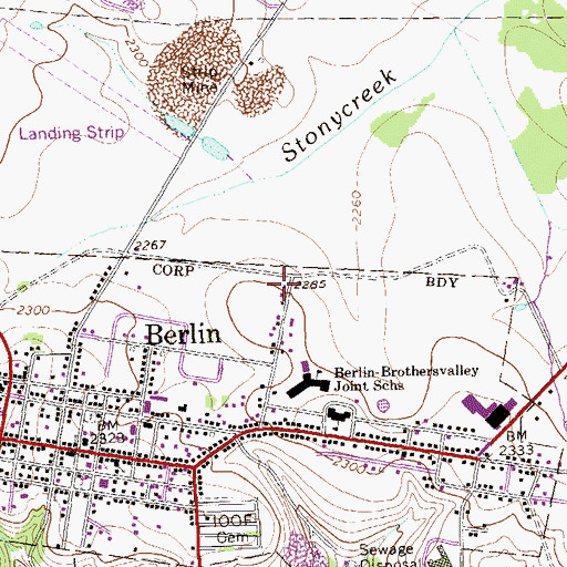 Topographic Map of Vietersburg, PA