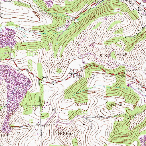 Topographic Map of Paradise, PA