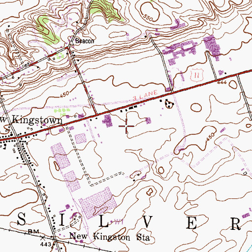 Topographic Map of Taylor Aviation Air Field (historical), PA