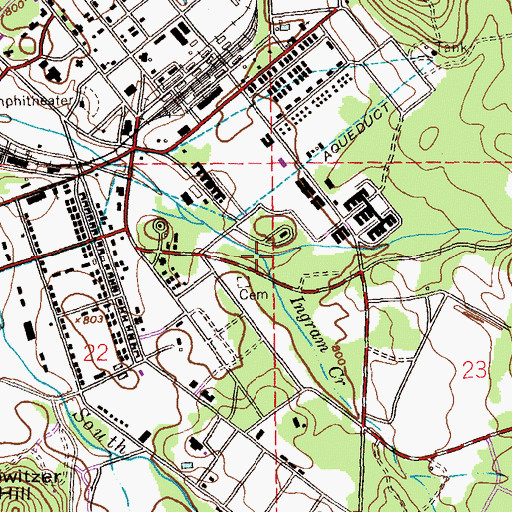 Topographic Map of Ingram Creek, AL