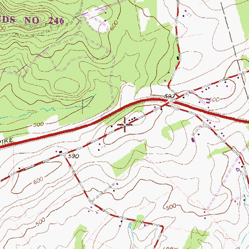 Topographic Map of Black Oak High School, PA