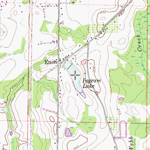 Topographic Map of Ingram Lake, AL