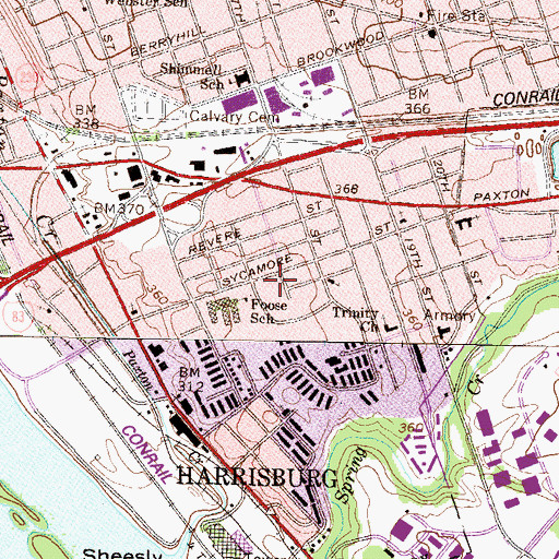Topographic Map of Putnam Park, PA