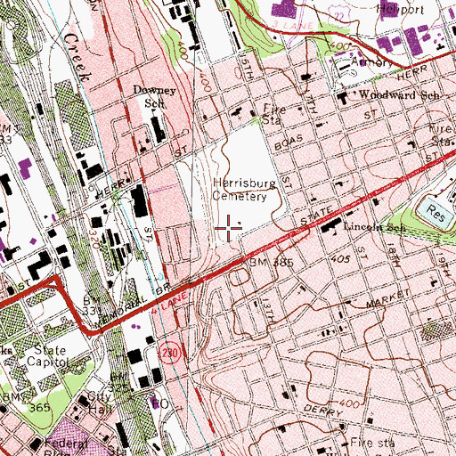 Topographic Map of Sunshine Park, PA