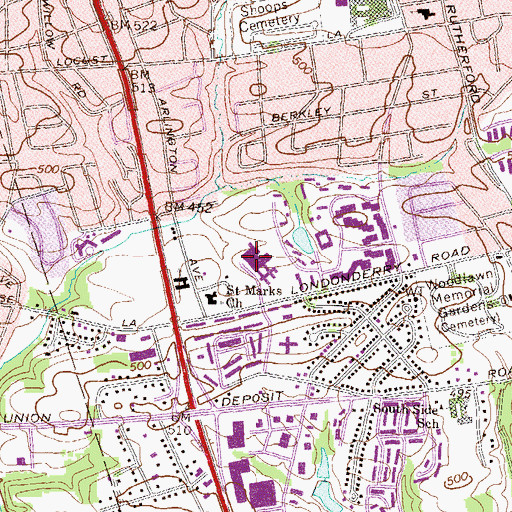 Topographic Map of Bloom Outpatient Clinic, PA
