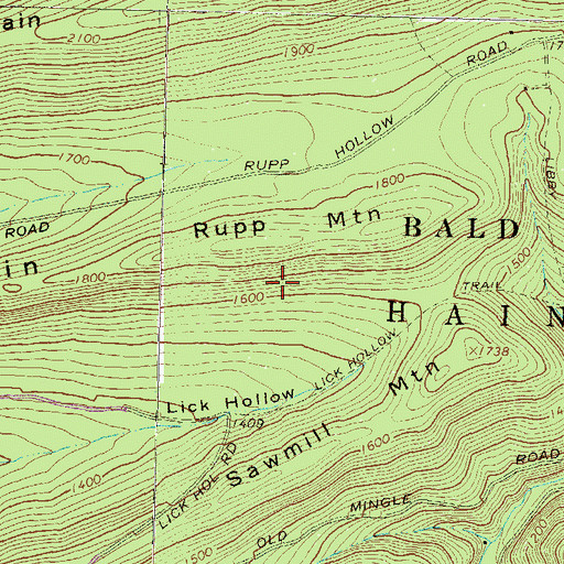 Topographic Map of Libby Trail, PA