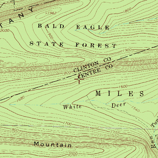 Topographic Map of Kemmerer Trail, PA