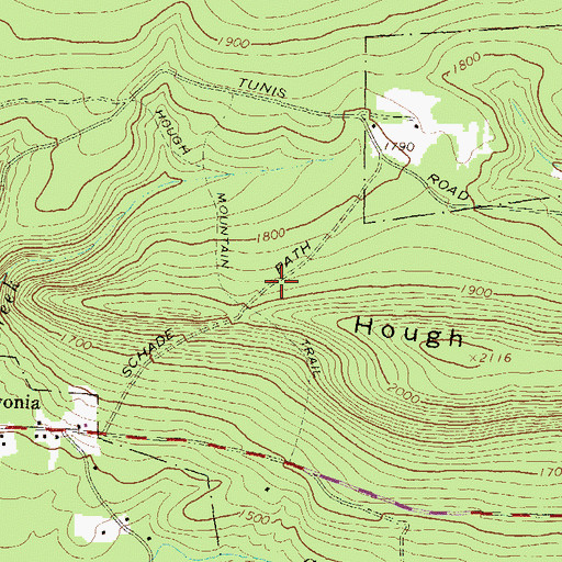 Topographic Map of Schade Trail, PA