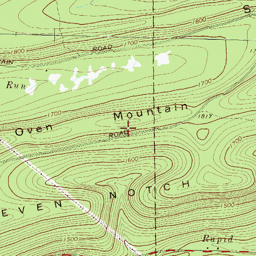 Topographic Map of Park Bake Oven Trail, PA