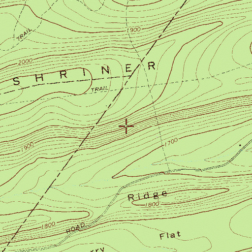 Topographic Map of Yankee Run Trail, PA