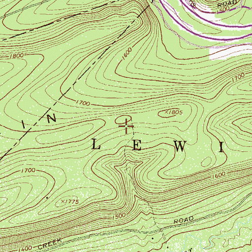 Topographic Map of Duncan Trail, PA