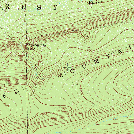 Topographic Map of Cracker Bridge Trail, PA
