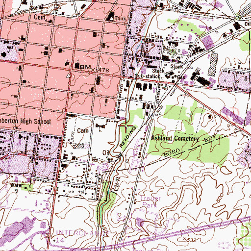 Topographic Map of Letort Park, PA