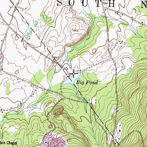 Topographic Map of Big Pond Furnace, PA