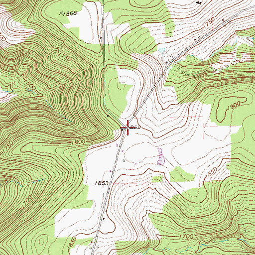 Topographic Map of Cole Hill, PA