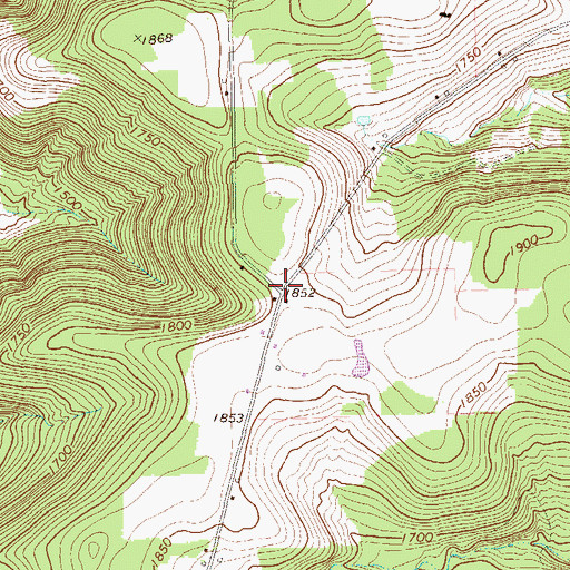 Topographic Map of Cole Hill School (historical), PA