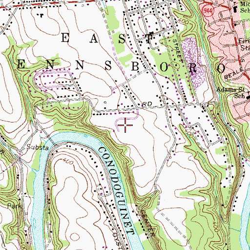 Topographic Map of Adam Ricci Community Park, PA