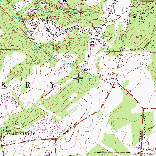 Topographic Map of Shank Park, PA