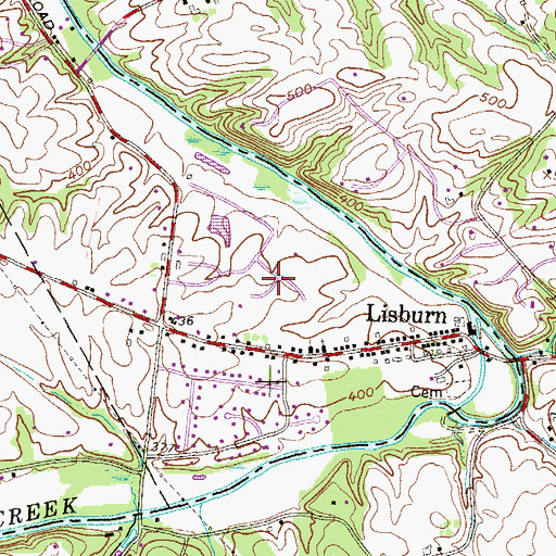 Topographic Map of Lower Allen Community Park, PA