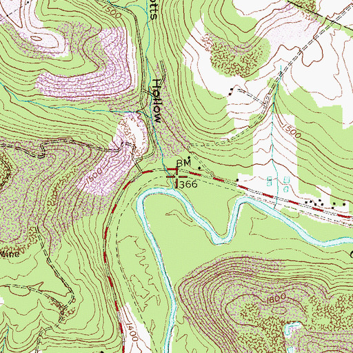 Topographic Map of Beccaria Mills, PA