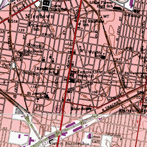 Topographic Map of Rising Sun, PA