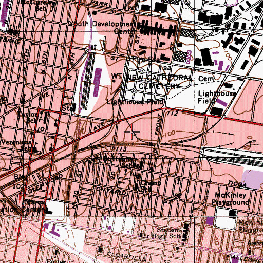 Topographic Map of Coopersville, PA