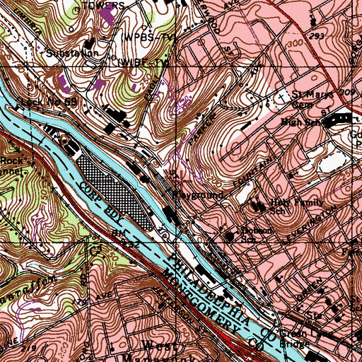 Topographic Map of Mount Vernon, PA