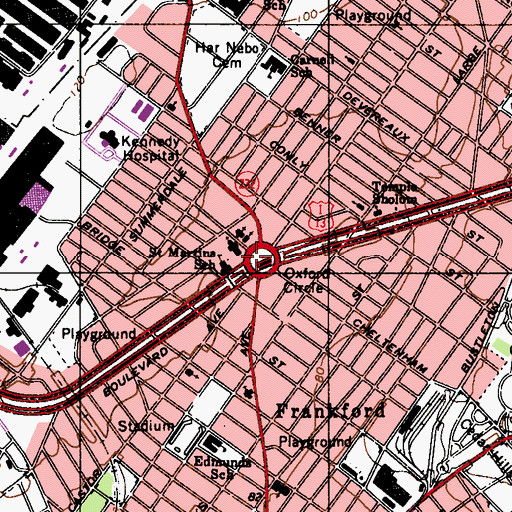 Topographic Map of Five Points, PA