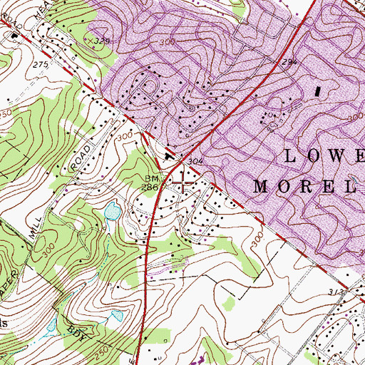 Topographic Map of Sorrelhorse Hotel, PA