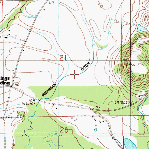 Topographic Map of Irishman Ditch, AL