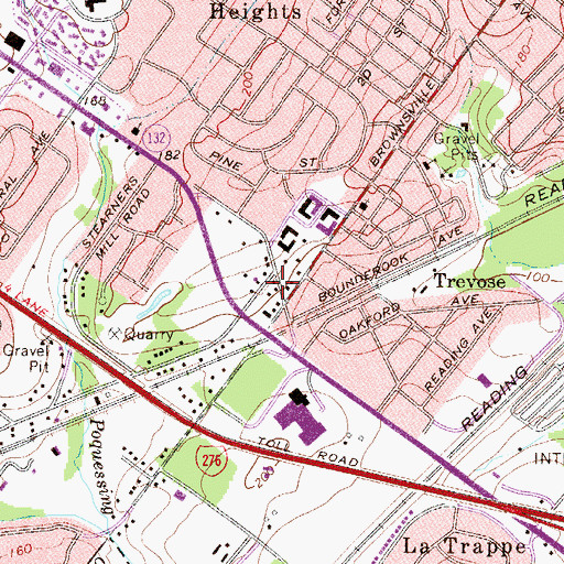 Topographic Map of Brownsville, PA