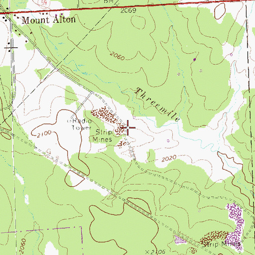 Topographic Map of Bond Vein, PA