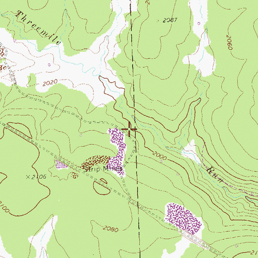 Topographic Map of Buttsville, PA
